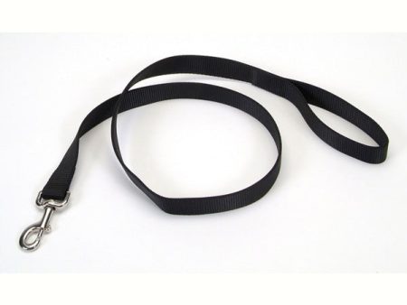 COASTAL - Nylon Single Layer Dog Lead Black - 1  x 6 Feet Online Hot Sale