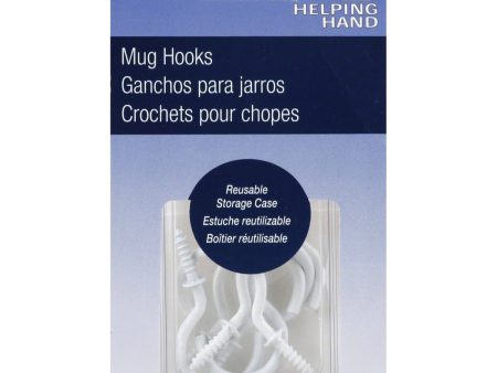 HELPING HAND - White Mug Hooks - 6 Hooks Supply