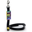 COASTAL - Nylon Loops Double Handle Dog Lead Black - 1  x 4 Feet Sale