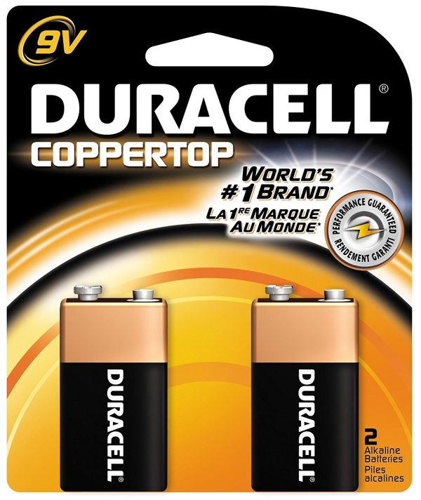 DURACELL - CopperTop 9V Alkaline Batteries - 2 Batteries Online now