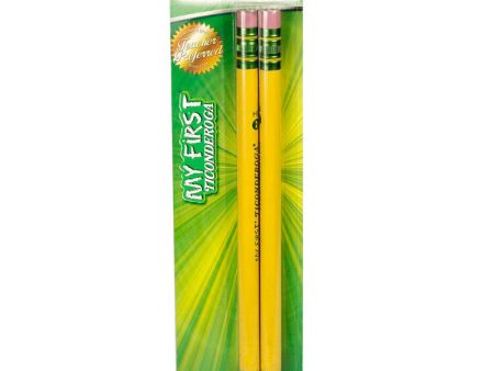 TICONDEROGA - My First Pre-Sharpened #2 Wood Pencils Yellow - 2 Pencils Online now