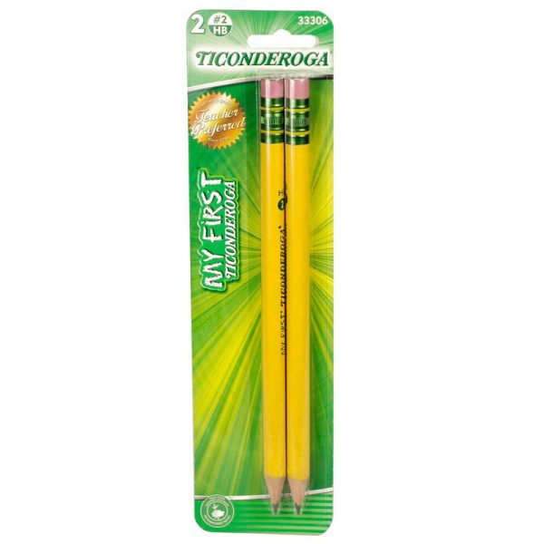 TICONDEROGA - My First Pre-Sharpened #2 Wood Pencils Yellow - 2 Pencils Online now