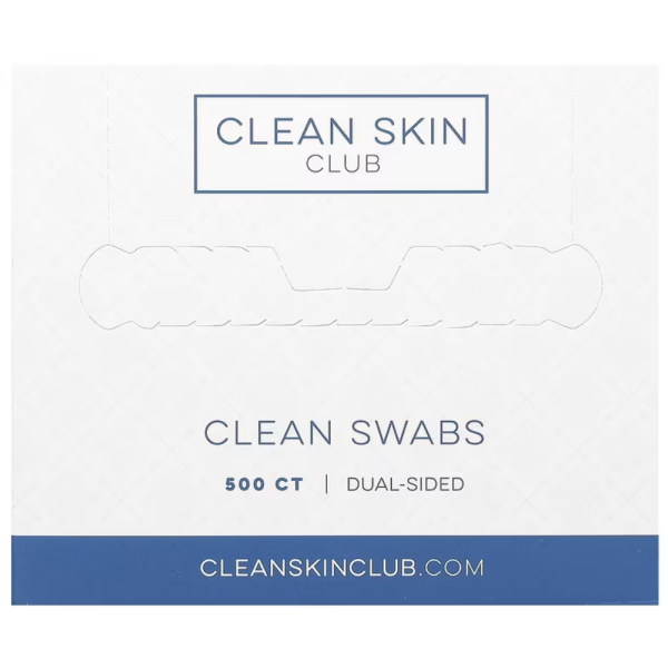 Clean Skin Club Double-Sided Precision Tip Club Clean Swabs x500 Hot on Sale