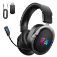 Gaming Headset for PS4 PC Xbox One PS5 Controller, Noise Cancelling Over Ear Headphones with Mic, LED Light, Bass Surround Fashion