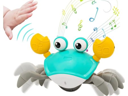 Crawling Crab Baby Toy with Music and Lights Automatically Avoid Obstacles, Walking Crab Toy for Toddlers 1+ Years Old For Cheap