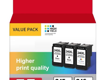 245XL 246XL Compatible Ink Cartridge Replacement for Canon PG-245 XL CL-246 XL PG-243 CL-244 for MX492 MX490 MG2420 MG2520 MG2522 MG2920 MG2922 MG3022 (2 Black,1 Tri-Color) Cheap