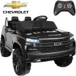 Chevrolet Silverado 24V Powered Ride on Cars for Kids, Extra large Real 2 Seat Ride on Toys with Remote Control, LED Light, MP3 Player, Electric Vehicles Ride on Truck for Boys Girls Gifts, Black Supply