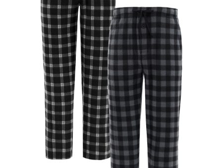 Fruit of the Loom Men s Plaid Fleece Pajama Pant 2-Pack, Sizes S-5XL Hot on Sale