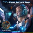 Gaming Headset for PS4 PC Xbox One PS5 Controller, Noise Cancelling Over Ear Headphones with Mic, LED Light, Bass Surround Fashion