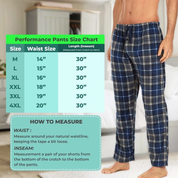 DARESAY Mens 3 Pack Pajama Pants for Men, Microfleece Pajama Pants, Men s Pajamas, Sleep pants with Pockets, Up to Size 3XL Hot on Sale