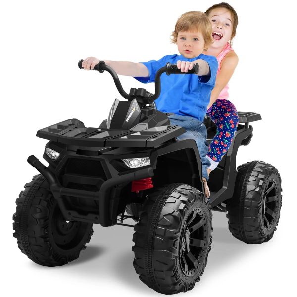 Joyracer 24V 2-Seater Kids Ride on Toy, 400W Motors, 9AH Battery Powered Electric 4-Wheeler ATV, Black Sale