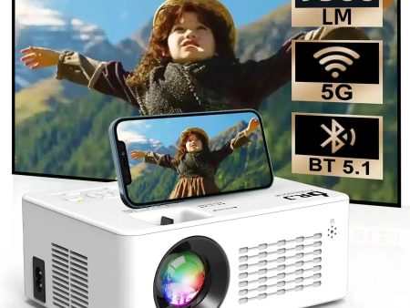 5G WiFi Projector with Bluetooth 5.2, 9500L  HD Movie Projector, 1080P 250   Display Supported Discount