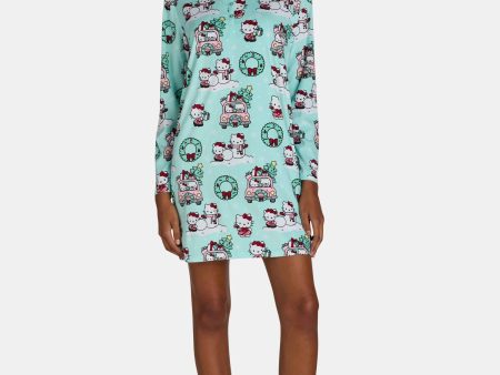 Hello Kitty Women s Holiday Print Velvet Sleepshirt and Socks Set, 2-Piece, Sizes XS-3X Online now