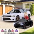 Dodge Electric Ride on Cars for Kids, 12V Licensed Dodge Charger SRT Powered Ride On Toys Cars with Parent Remote Control, Electric Car for Girls 3-5 w Music Player LED Headlights Safety Belt, Black Supply