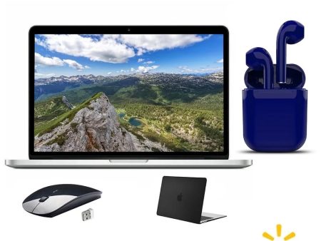 Restored | Apple MacBook Pro | 13.3-inch | 2.7 2.9GHz | Intel Core i5 | 8GB RAM | 128GB SSD | Bundle: USA Essentials Bluetooth Wireless Airbuds, Black Case, Wireless Mouse By Certified 2 Day Express Cheap