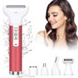 Hoey 5 in 1 Painless Hair Remover for Women, Facial Hair Removal, Electric Cordless Shaver Set, Wet & Dry Lady Razor for Women for For Cheap