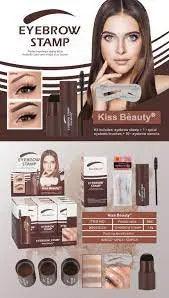 Kiss beauty One Step Eyebrow Stamp Shaping Kit - Maquillage pour sourcils en poudre For Cheap