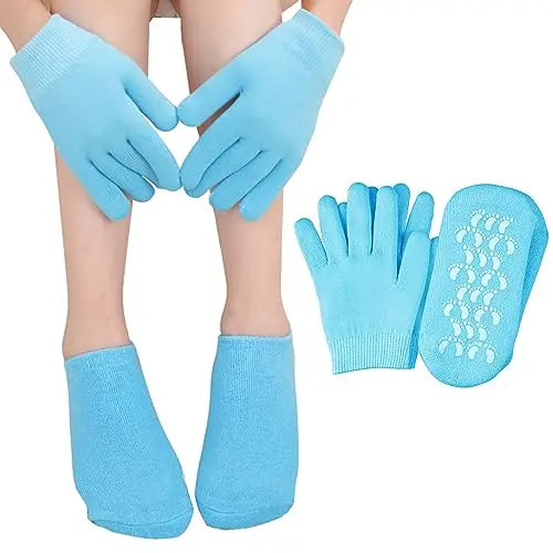 Moisturizing Glove and Sock Gel Spa Moisturizing Therapy Sock  Glove Soften Repairing Dry Cracked Hands Feet Skin Care Effective in Repair Dry and Chapped Hands and Feet Skin Care4 PCSBlue Hot on Sale