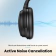 VILINICE Noise Cancelling Headphones, Wireless Bluetooth Over Ear Headphones with Microphone, Black, Q8 Cheap