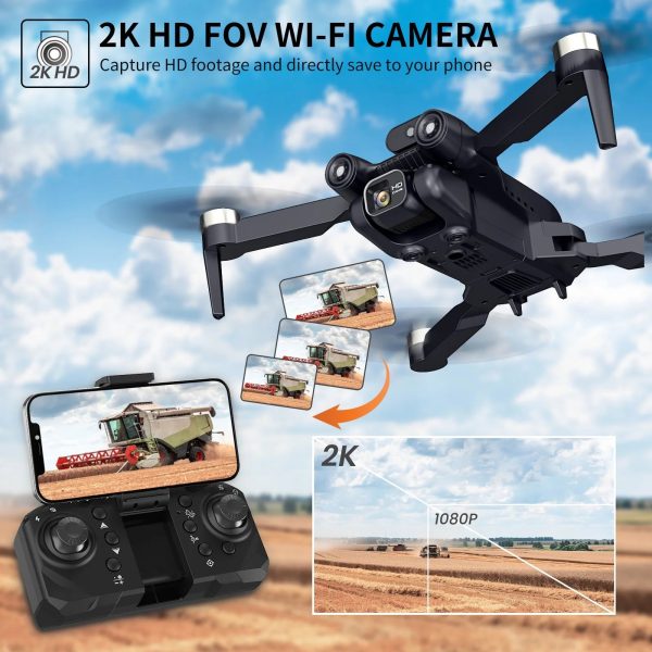 Drone with 4K Camera for Adults, AUOSHI RC Quadcopter with High Speed Brushless Motor, Altitude Hold, Waypoint Fly, 2 Batteries, Carrying Case Discount