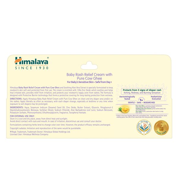 Himalaya Baby Rash Relief Cream with Pure Cow Ghee Online now