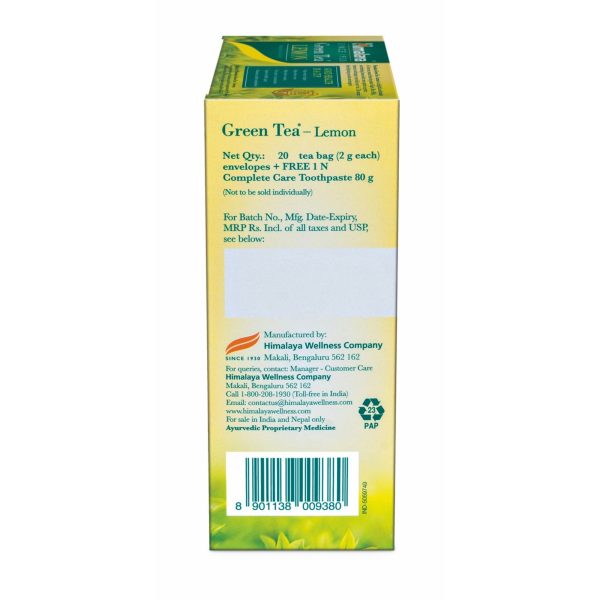 GREEN TEA LEMON 2G´20s + COMPLETE CARE TOOTHPASTE 80G FREE OFFER PACK Cheap