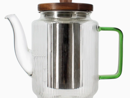 18.6 oz Borosilicate Glass Karl Teapot with Jade Handle (Ogo Living) Online Hot Sale