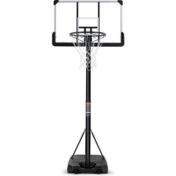 Portable Basketball Hoop Goal Basketball Hoop System Height Adjustable 7 ft. 6 in..10 ft. with 44 inch Indoor Outdoor PVC Backboard Material For Discount