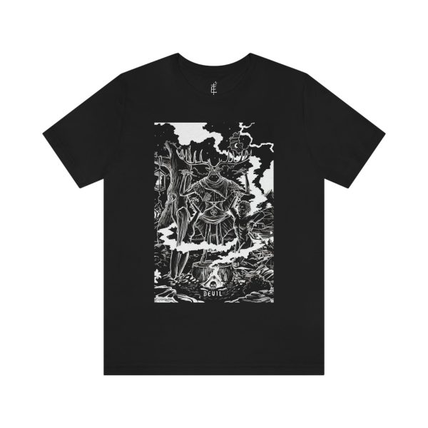 The Devil Tarot Card  Illustration Unisex Jersey T-Shirt For Discount