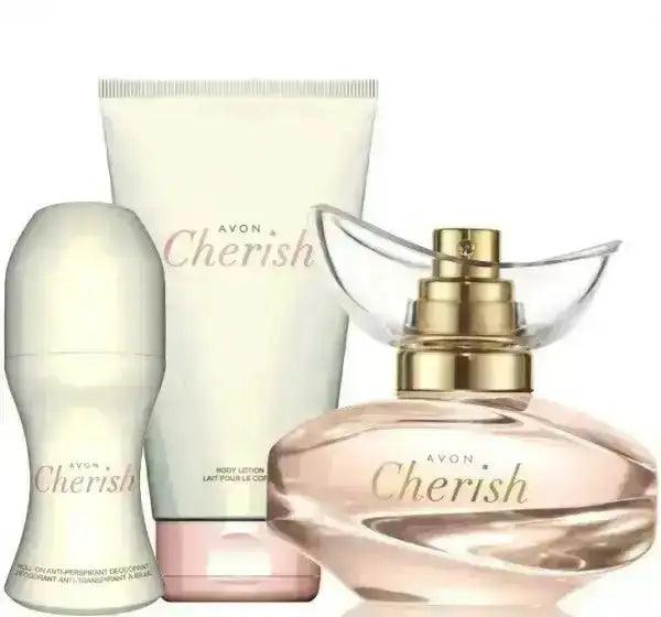 cherish Avon pack eau de parfum 50 +crème+ stique For Cheap